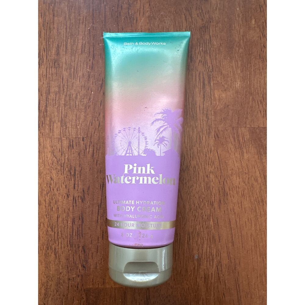 Bath & Body Works Pink Watermelon Body Cream 8 oz Hydration Shea Butter Lotion